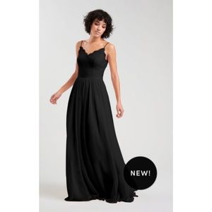 Black floor-length formal dress